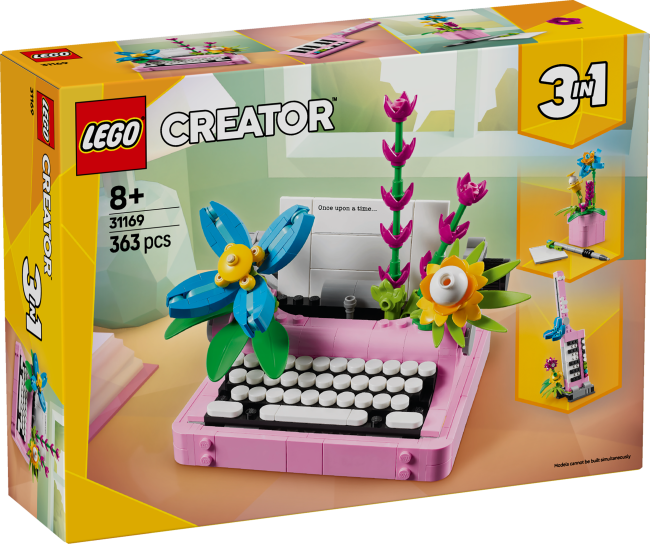 31169 Kirjoituskone ja kukat