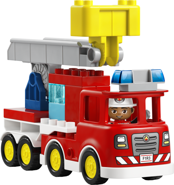 10473 Tuletõrjeauto vooliku ja tuletõrjujaga