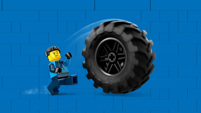 60402 Sininen monsteriauto