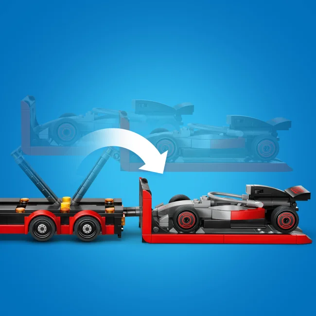 60493 F1®-kuljetusauto ja Audi F1® ‑kilpa-auto