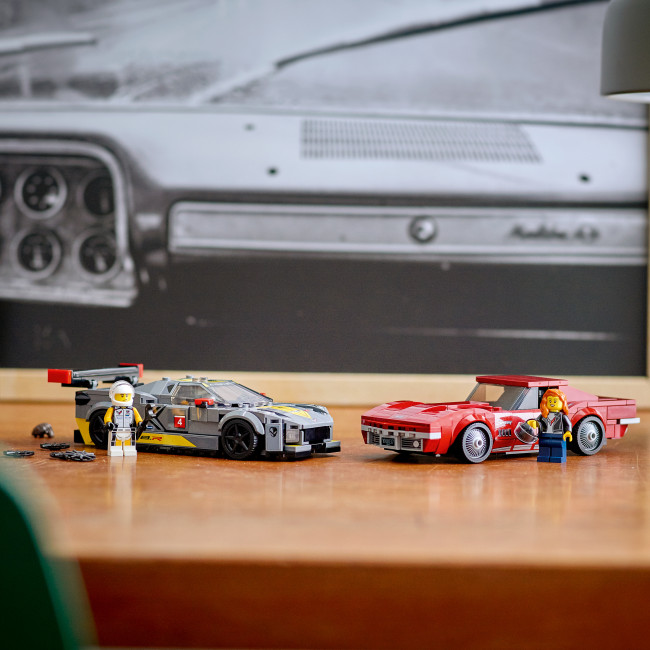 76903 LEGO Speed Champions Chevrolet Corvette C8.R Race Car ja 1968 Chevrolet Corvette