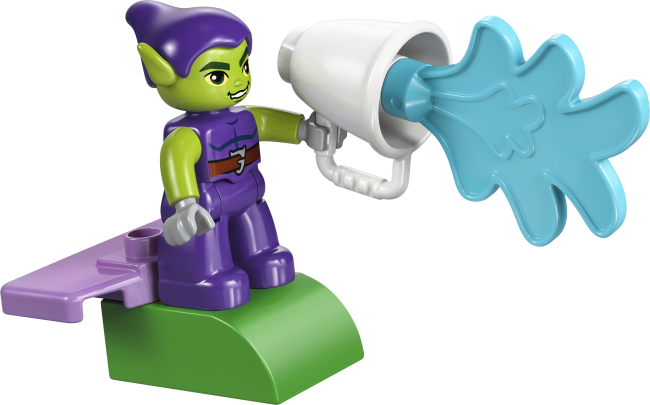 10463 Dinozaurs Spidey-Rex pret Zaļo Goblinu