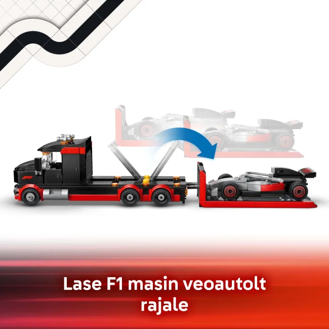 60493 F1®-kuljetusauto ja Audi F1® ‑kilpa-auto