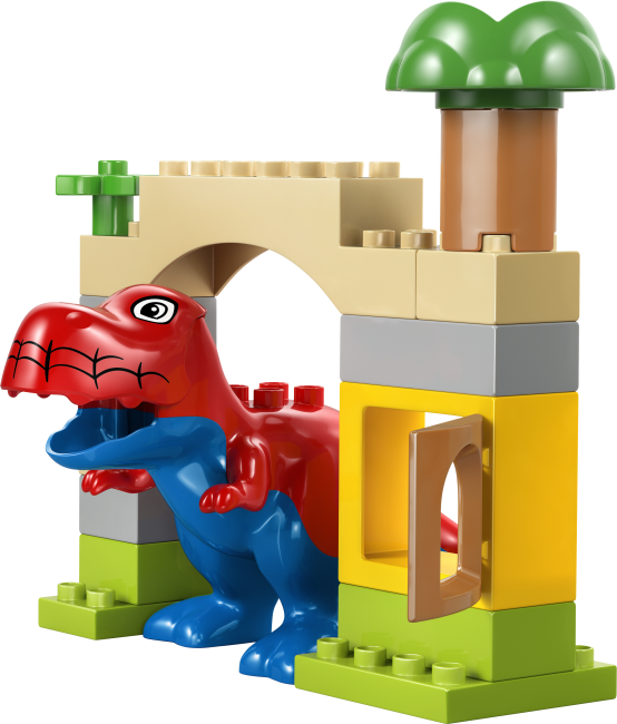 10463 Dinozaurs Spidey-Rex pret Zaļo Goblinu