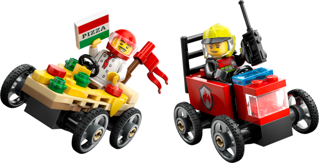 60458 Pizza-auto vastaan  paloauto – kilpa-autopakkaus
