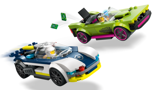 60415 Poliisiauto ja muskeliauton takaa-ajo