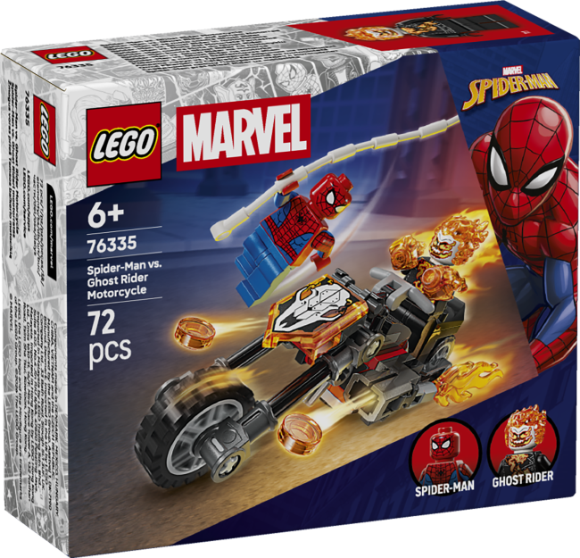 76335 Spider-Man pret Ghost Rider uz motocikla