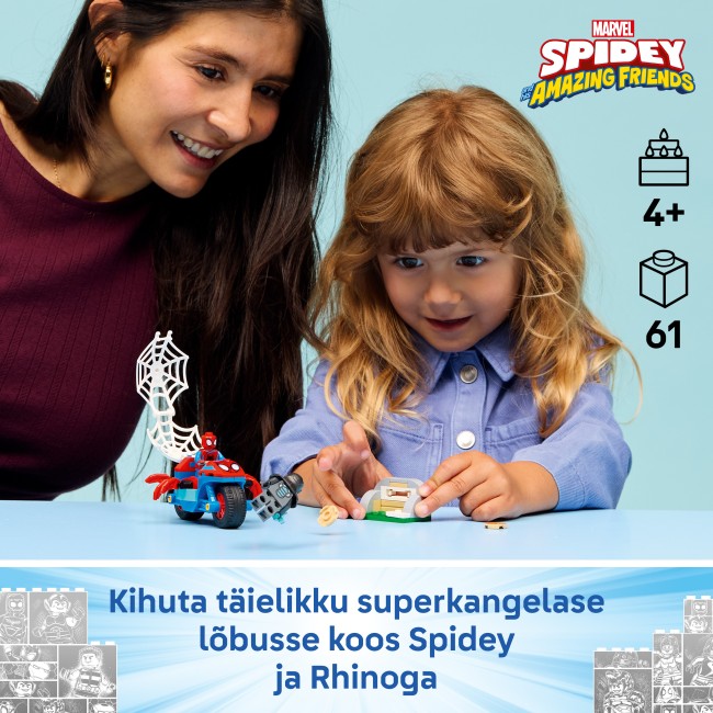 11206 Spidey oma mootorrattal vs. Rhino