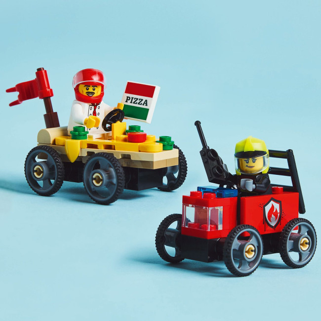 60458 Pizza-auto vastaan  paloauto – kilpa-autopakkaus