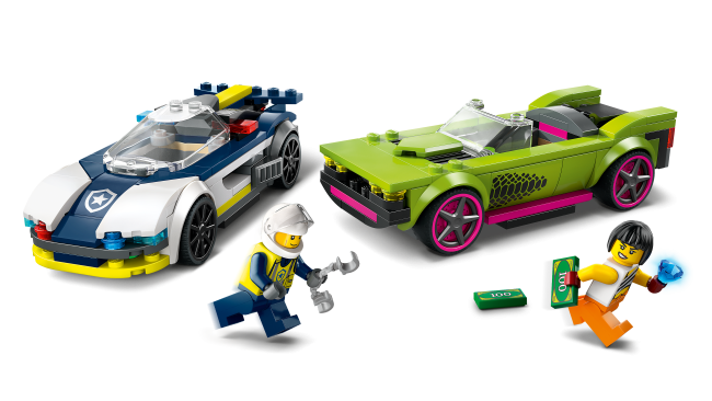 60415 Poliisiauto ja muskeliauton takaa-ajo