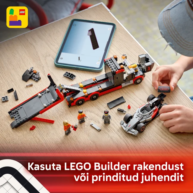 60493 F1®-kuljetusauto ja Audi F1® ‑kilpa-auto