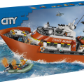 60504 LEGO  City Krasta apsardzes glābšanas laiva un helikopters