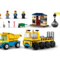 60391 LEGO  City Rakennustyömaan ajoneuvot, nosturi ja purkupallo